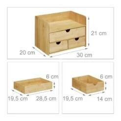 Organiseur De Bureau à Tiroirs En Bambou -Komar || Wenko || Amadeus Soldes Magasin b2d0d0d923b840b9894847f18def8d88