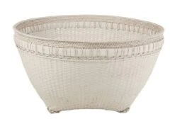 Panier Extra Rond Rotin Blanc