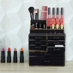 2x Organiseurs Maquillage 8 Tiroirs Noir 32 2x Organiseurs Maquillage 8 Tiroirs Noir -Komar || Wenko || Amadeus Soldes Magasin b65d792e66e14a8c9bcade1ff297e151