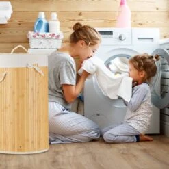 1x Panier à Linge Bambou Rond Blanc 32 1x Panier à Linge Bambou Rond Blanc -Komar || Wenko || Amadeus Soldes Magasin b6bba6b96b9142fdab6d27754d77005b 1