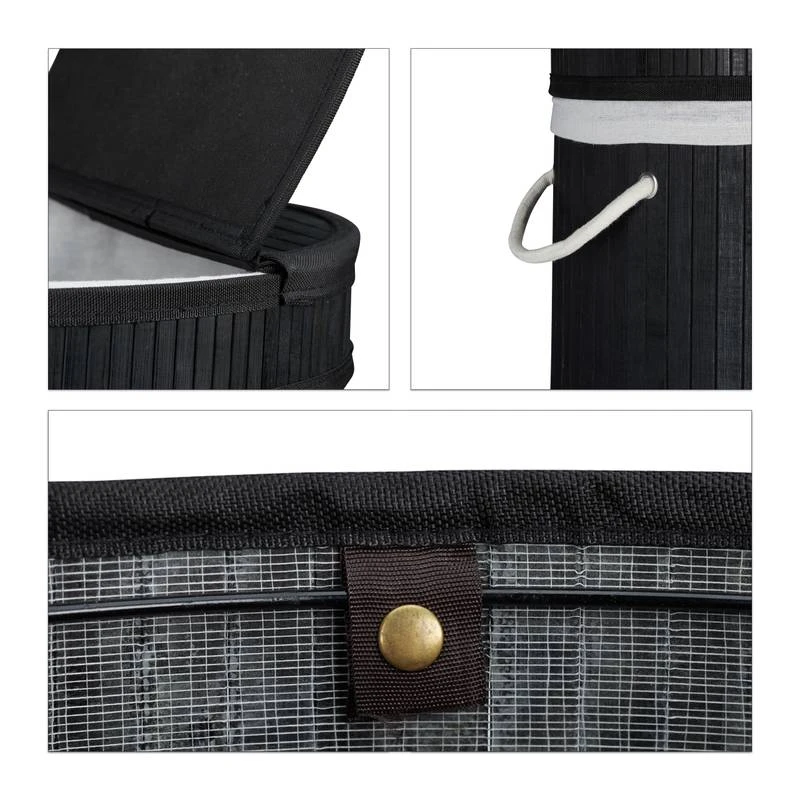 1x Corbeille à Linge Bambou Couvercle 7 1x Corbeille à Linge Bambou Couvercle – Image 5