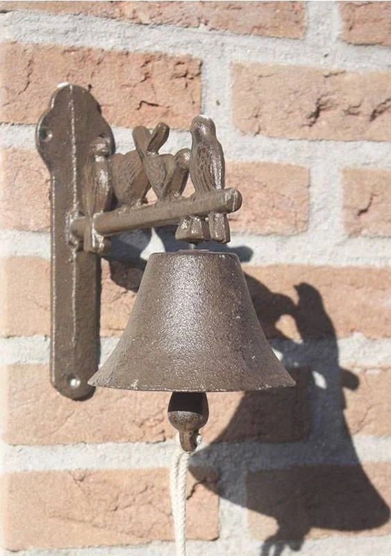 Cloche De Jardin En Fonte 4 Oiseaux 4 Cloche De Jardin En Fonte 4 Oiseaux – Image 2