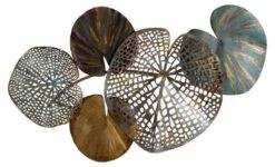 Sculpture Murale Gilded Water Lilies