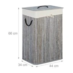 2x Panier Lessive Bambou Rectangulaire -Komar || Wenko || Amadeus Soldes Magasin baf4285d505043ac9470981920fcdb05