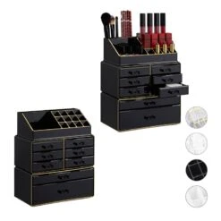 2x Organiseurs Maquillage 8 Tiroirs Noir 31 2x Organiseurs Maquillage 8 Tiroirs Noir -Komar || Wenko || Amadeus Soldes Magasin beb0f3d413e749e19f909204206ac4e3