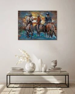 Tableau En Bois Cowboys Ride At Sunset -Komar || Wenko || Amadeus Soldes Magasin bfa2ab4f36b745ecbaddc2df823e885b