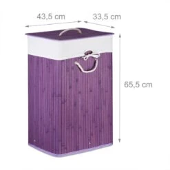 Lot De 2 Paniers à Linge Bambou Violet -Komar || Wenko || Amadeus Soldes Magasin bfaa18fc6c1144c194ad05f572dcf606