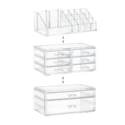 Organiseur De Maquillage 8 Tiroirs -Komar || Wenko || Amadeus Soldes Magasin c062da2a6cec453dbb620090958765f7