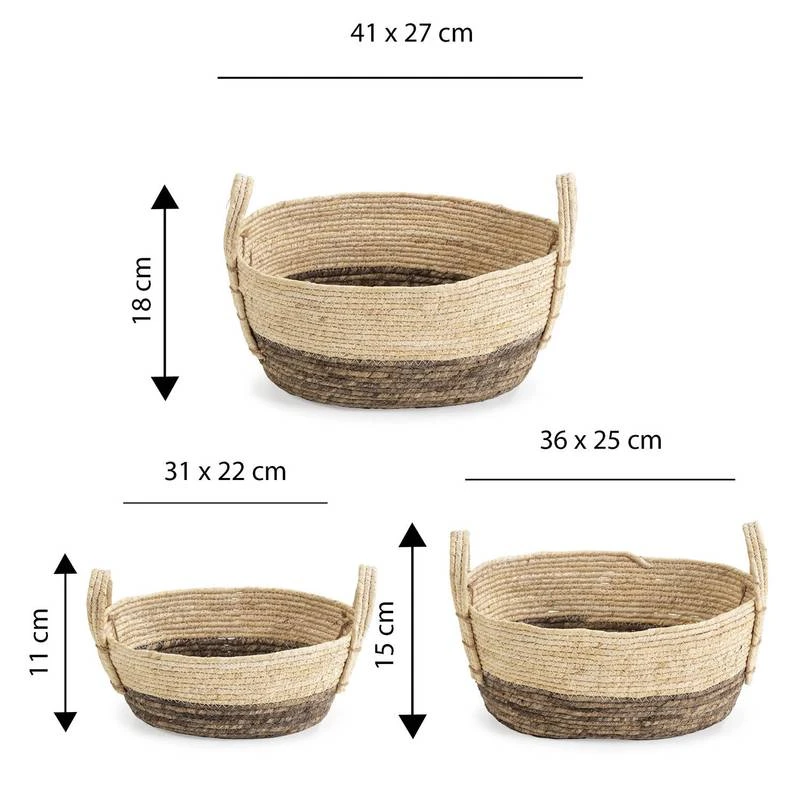Set De 3 Paniers Xiana Fibre Naturelle 7 Set De 3 Paniers Xiana Fibre Naturelle – Image 5