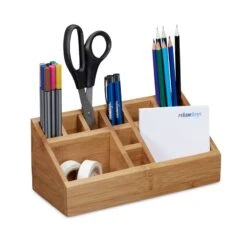 Organiseur De Bureau Bambou 10 Cases -Komar || Wenko || Amadeus Soldes Magasin c1aefa944b6e45d58a811eb1c558a151