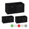 Lot De 6 Boîtes De Rangement Noir -Komar || Wenko || Amadeus Soldes Magasin c4613b6753ec40c7b387fb62c75f9880