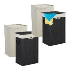 2x Panier Lessive Bambou Rectangulaire -Komar || Wenko || Amadeus Soldes Magasin c50ee31f85274df2935109e3e0848d30