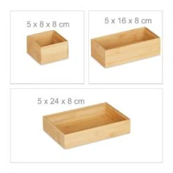 5x Caisse De Rangement Bambou Empilable -Komar || Wenko || Amadeus Soldes Magasin c75b41b50b3b416787833234a1a0270d