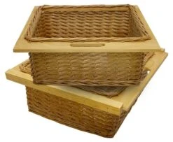 2 Paniers En Osier De 600 Mm