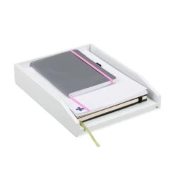 Bac à Lettres En Bambou Blanc