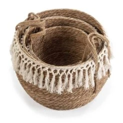 Set De 3 Paniers Jula Fibre Naturelle -Komar || Wenko || Amadeus Soldes Magasin d088caeaa7f84051927c7f6300d50a77