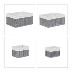 Lot De 6 Paniers De Rangement Gris -Komar || Wenko || Amadeus Soldes Magasin d4d256fdf6eb4a288dc644bd61027404