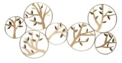 Sculpture Murale Métal Golden Geometry