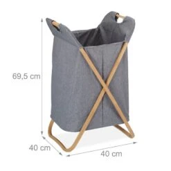 Panier à Linge Avec Structure En Bambou -Komar || Wenko || Amadeus Soldes Magasin d766cd3c2e8c450a983fab3492976c02