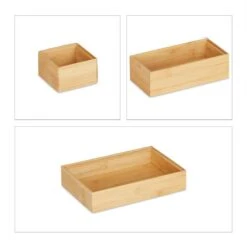 5x Caisse De Rangement Bambou Empilable -Komar || Wenko || Amadeus Soldes Magasin da0031abf6a34c338a71ce4af1abddd8
