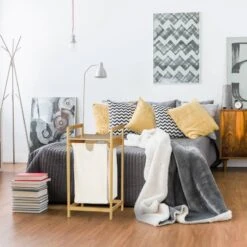 Panier à Linge Bambou Sac à Linge 30 L -Komar || Wenko || Amadeus Soldes Magasin ddecb00db3b84f8abe9c84e184f6ca6b