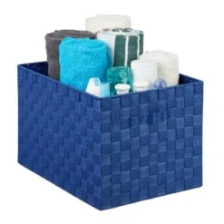 1x Panier De Rangement Bleu Avec Poignée -Komar || Wenko || Amadeus Soldes Magasin de33ae2773c74f828ff2a9d9248f4769