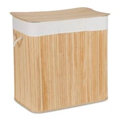 Panier à Linge En Bambou 3 Compartiments -Komar || Wenko || Amadeus Soldes Magasin e1dfb4d603a941488c95e4c9af6ce508