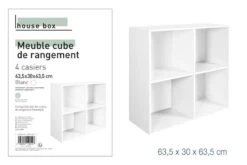 Etagère Cube Rangement 4 Cases -Komar || Wenko || Amadeus Soldes Magasin e38e97afd2ff46188617de8a8428ebcc