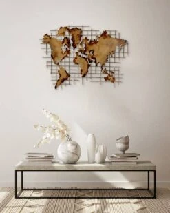 Sculpture Murale Métal Golden World -Komar || Wenko || Amadeus Soldes Magasin e3a7b6999cc54b5ea5886e60ebb0f4e2