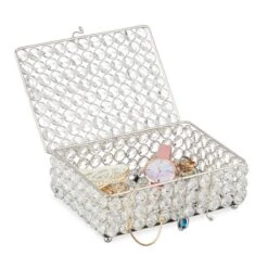 Boîte à Bijoux à Perles Façon Cristal