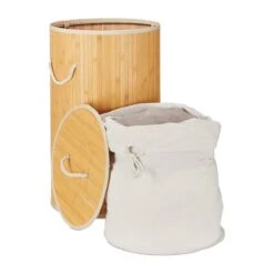 3x Panier à Linge Bambou Rond Blanc -Komar || Wenko || Amadeus Soldes Magasin edcd21c2d2fa48c3b009dbfccc5a92c7
