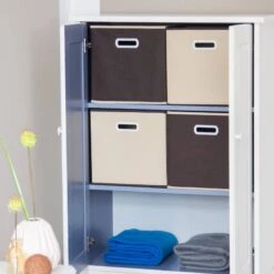 Boîte Rangement Pliable Lot De 4 Beige -Komar || Wenko || Amadeus Soldes Magasin ef52ab57a8b34af085aa48f60d4ec058