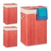 Lot De 3 Paniers à Linge Bambou Rose -Komar || Wenko || Amadeus Soldes Magasin f0a5760cf4d74e17b3afa085d2ccfc1c