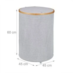 Panier à Linge Rond En Tissu Et Bambou -Komar || Wenko || Amadeus Soldes Magasin f12eab304e154b48be47cb0cdc609080
