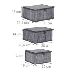 Lot De 3 Paniers De Rangement En Bambou -Komar || Wenko || Amadeus Soldes Magasin f160a05d02d24cd7be69e29fdb35e560