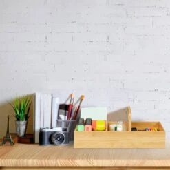 Organiseur Bureau Bambou 5 Compartiments -Komar || Wenko || Amadeus Soldes Magasin f16e627ccd5b4a28a812c360830d997b