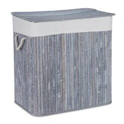 Panier à Linge En Bambou 3 Compartiments