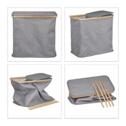 Panier à Linge 2 Compartiments Gris -Komar || Wenko || Amadeus Soldes Magasin f2edc97f45df4be89ee14835287cd5b4