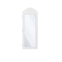 Armoire à Bijoux Miroir 32x95x9cm Blanc