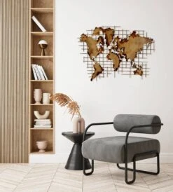 Sculpture Murale Métal Golden World -Komar || Wenko || Amadeus Soldes Magasin f3d71a88e1204691bcbfe30fa43dd587