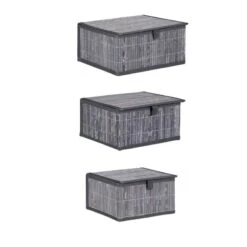 Lot De 3 Paniers De Rangement En Bambou -Komar || Wenko || Amadeus Soldes Magasin f3ee11f04aaa44c1b15fd71d81e300b7