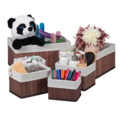 Lot De 6 Paniers De Rangement Gris -Komar || Wenko || Amadeus Soldes Magasin f71ee5ed6182460bacea3ff34714c9b2