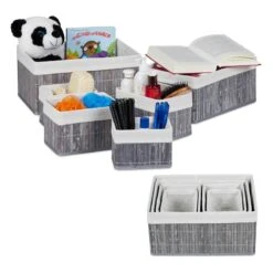 Lot De 12 Paniers De Rangement Noir -Komar || Wenko || Amadeus Soldes Magasin f7c9fbddcc1b468db762d916ad86d074