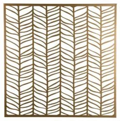 Décoration Murale Carrée Métal Doré L80