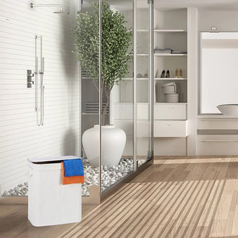 Lot De 2 Paniers à Linge Bambou Gris 13 Lot De 2 Paniers à Linge Bambou Gris – Image 11