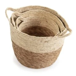 Set De 3 Paniers Brais Fibre Naturelle 9 Set De 3 Paniers Brais Fibre Naturelle -Komar || Wenko || Amadeus Soldes Magasin fbf57bd2939642169a940d52fcd77801