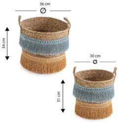Set De 2 Paniers Indie Fibre Naturelle -Komar || Wenko || Amadeus Soldes Magasin fc596e5525a740e59533826188abea3b
