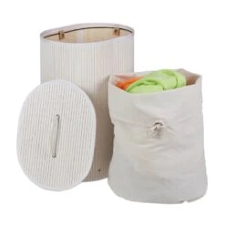 1x Panier Linge En Bambou Ovale Nature -Komar || Wenko || Amadeus Soldes Magasin fe40778222804bcc97d9b8ca922cd8f8 1