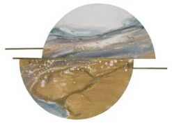 Sculpture Murale Métal Milieu Doré