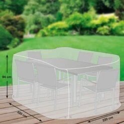 Sac De Protection Premium Table Jardin -Komar || Wenko || Amadeus Soldes Magasin schutzhuelle premium fuer rechteckige sitzgruppe 320 x 220 cm polyester 347789